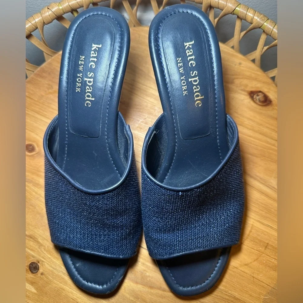 Kate Spade New York Malibu Summer Vacation Resort Sandal Blazer Blue Size 7.5/38